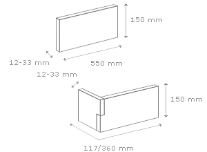 Element Colt Decorativ California 3 Beton (0.9ml), Stegu