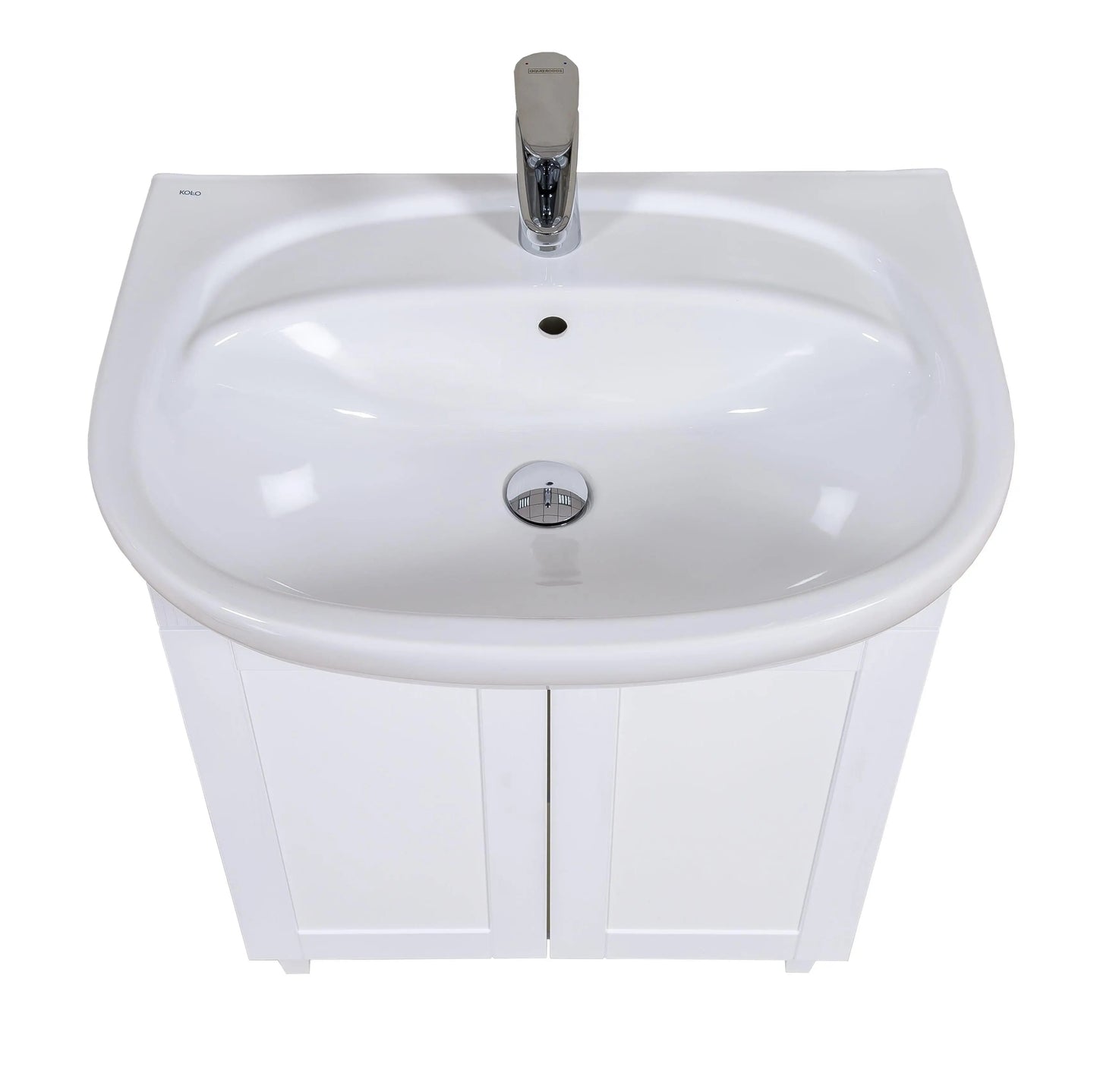 Mobilier de baie pe pardoseală Woodmix, Alb
