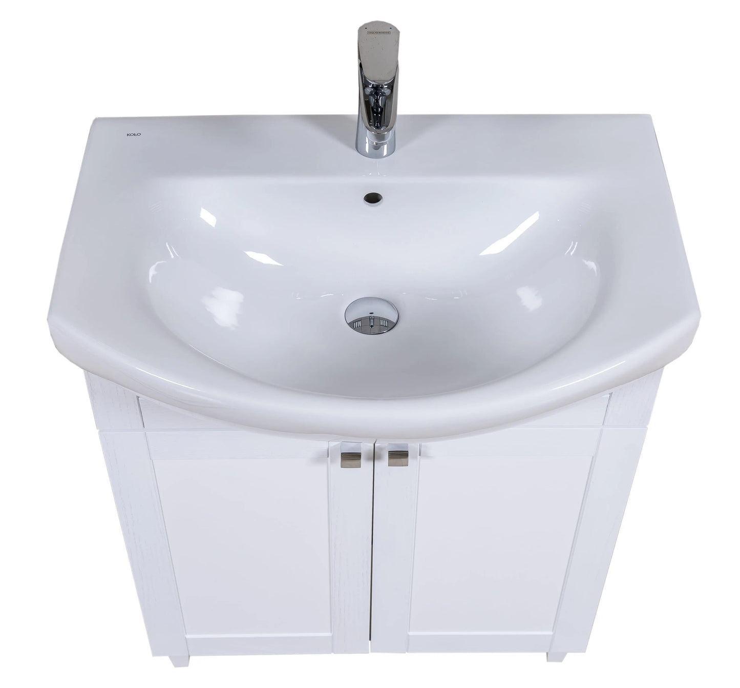 Mobilier de baie pe pardoseală Woodmix, Alb