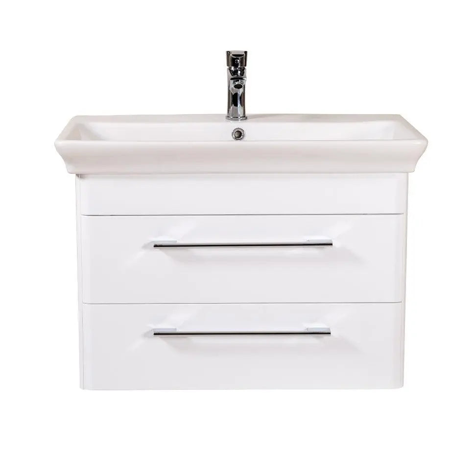 Mobilier de baie suspendat Paola, Alb