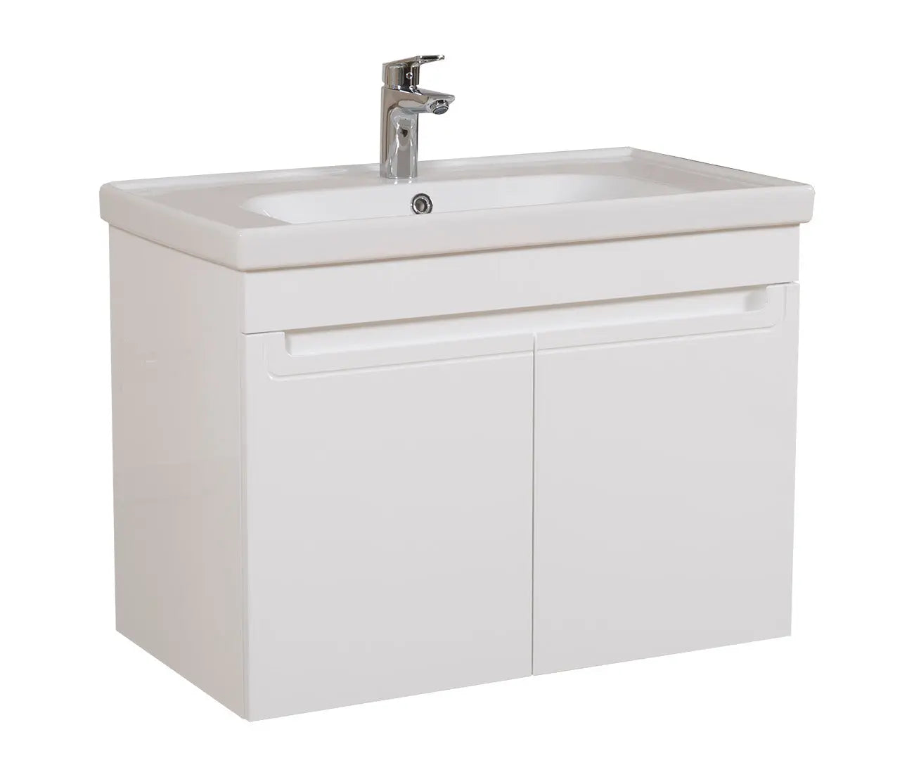 Mobilier de baie suspendat Omega, Alb