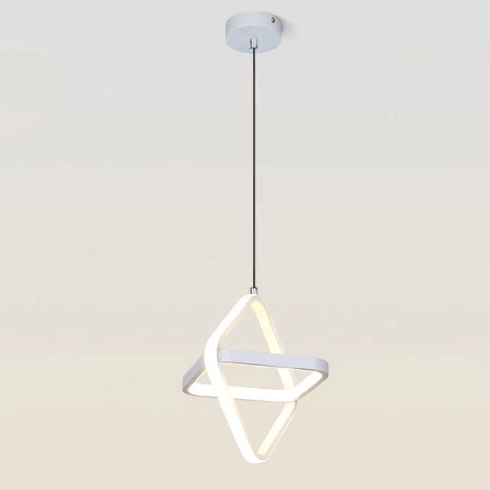 Pendul led patrat dublu 26W 1820Lm, alb cu trei tipuri de lumina 6293 WT