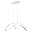 Lustra Led Suspendata Nordic Modern, 108W 7560Lm, Alba, Trei Tipuri de Lumina si Telecomand G3681 WT
