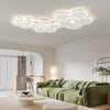 Lustra LED Modern Flowers G3836/3A, cu telecomanda, 378W, 12000lm, alb, cu trei tipuri de lumina