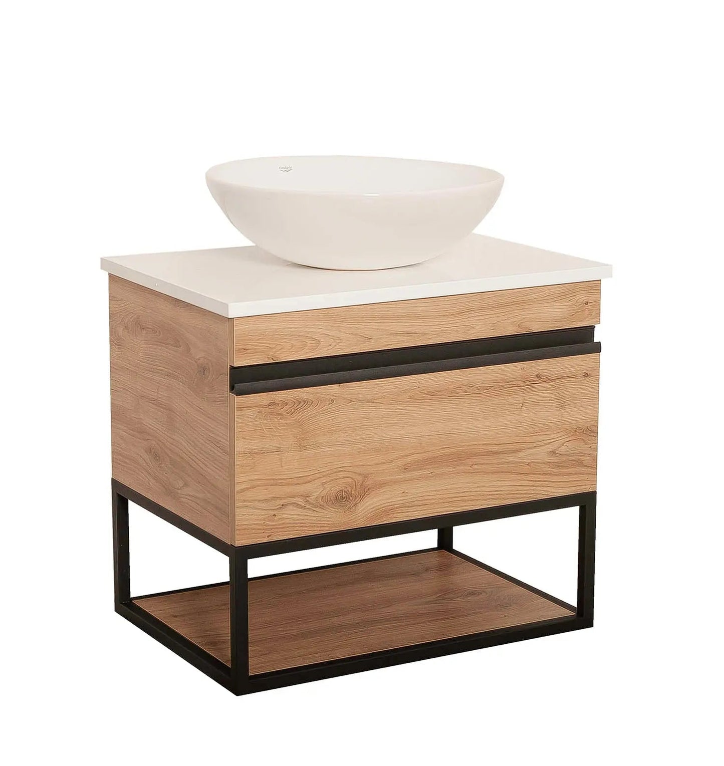 Mobilier de baie suspendat Loft Iron Seville, cu blat