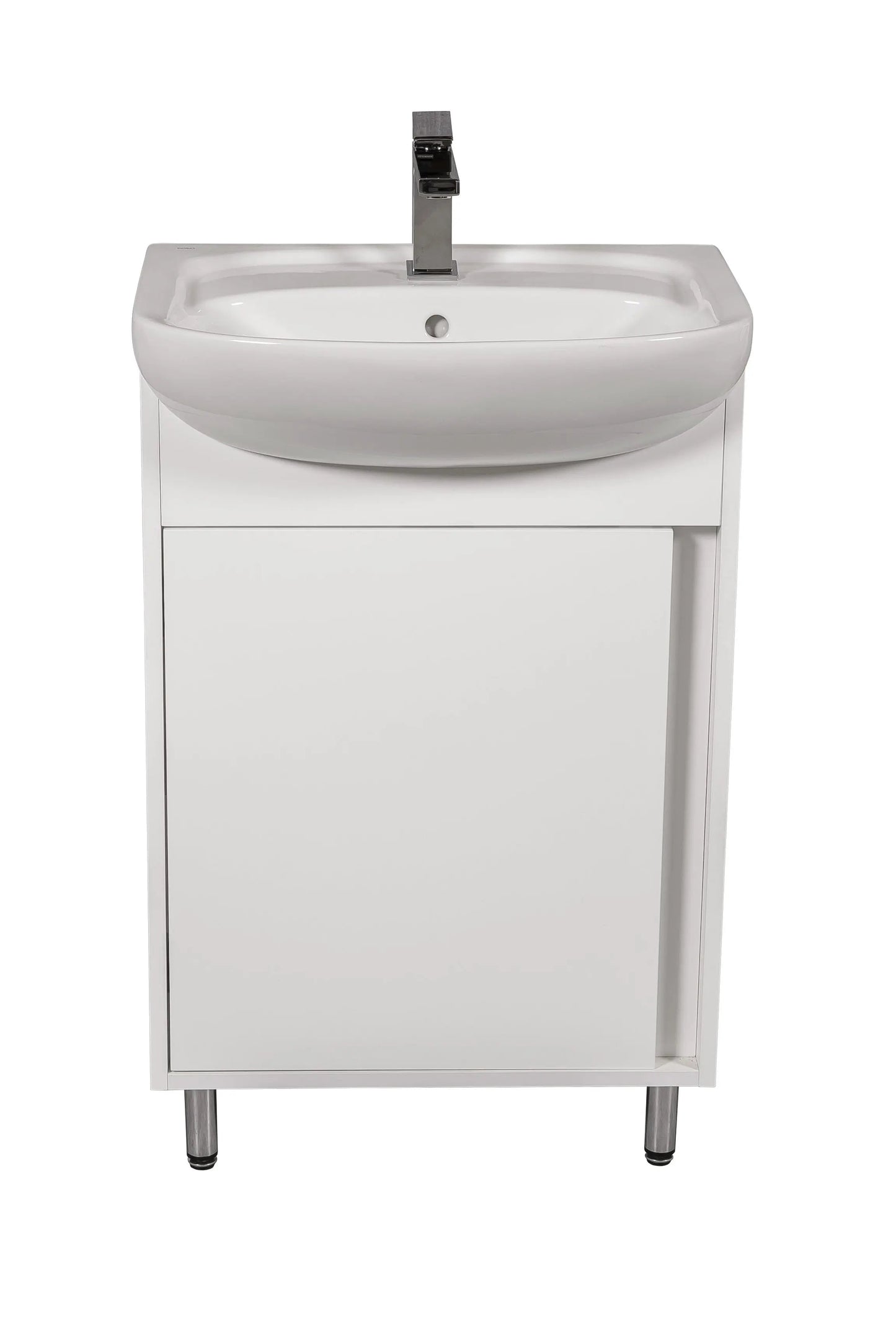 Mobilier de baie pe pardoseală Terra, Alb