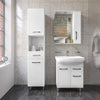 Mobilier de baie pe pardoseală cu sertar Decor, Alb