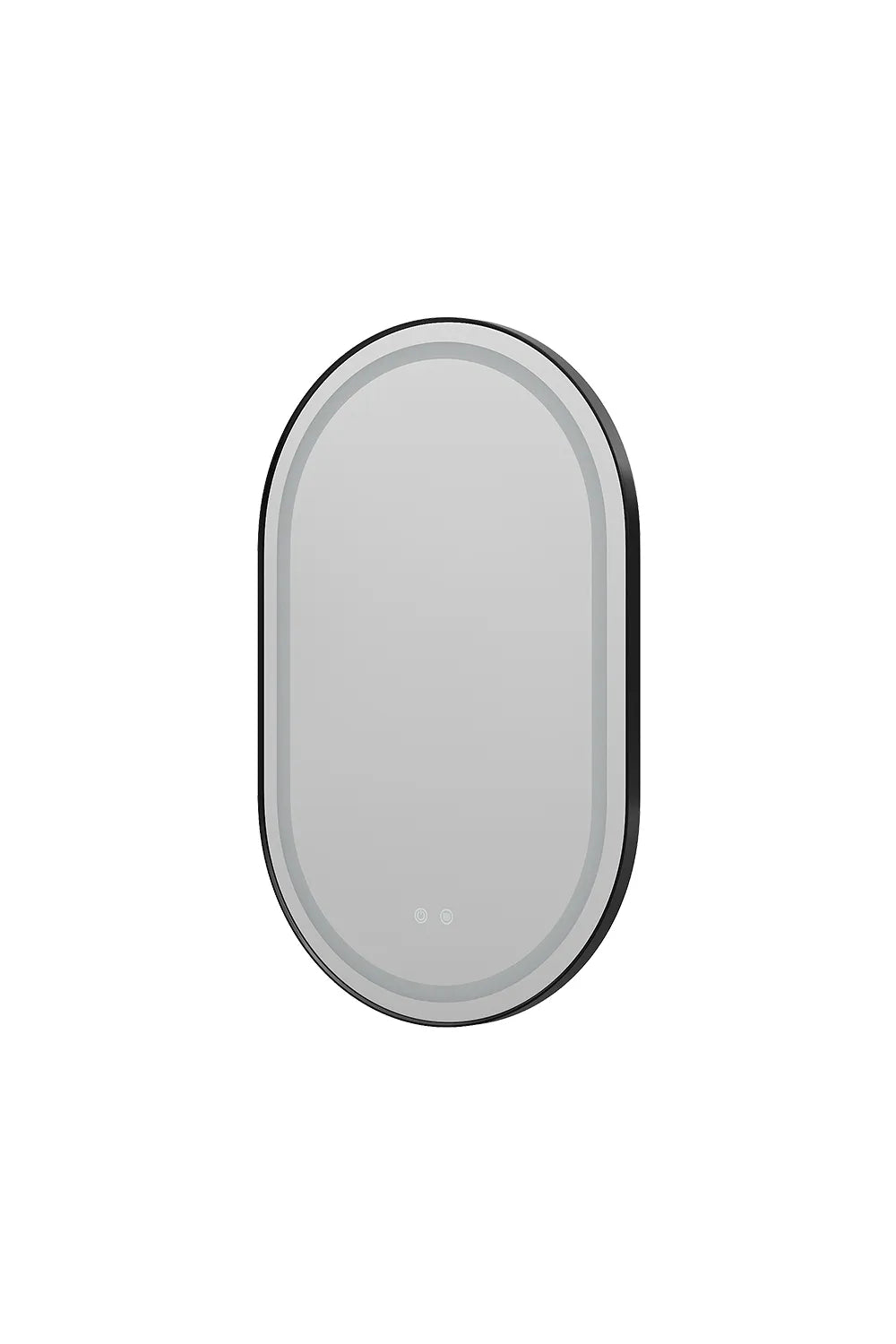 Oglindă LED H-3055 Negru cu bandă COB | 3 nuanțe de lumină & anti-aburire