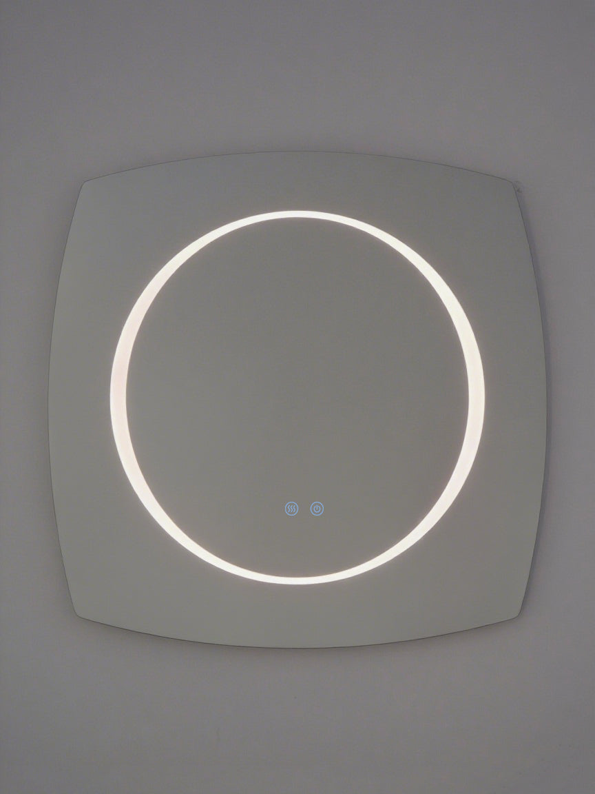 Oglindă Baie LED H-3075 cu 3 Nuante de Lumină, Dezaburire și Comutator Tactil – Design Modern