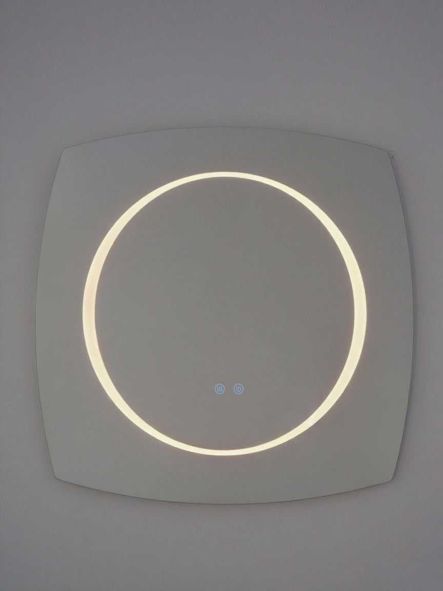 Oglindă Baie LED H-3075 cu 3 Nuante de Lumină, Dezaburire și Comutator Tactil – Design Modern