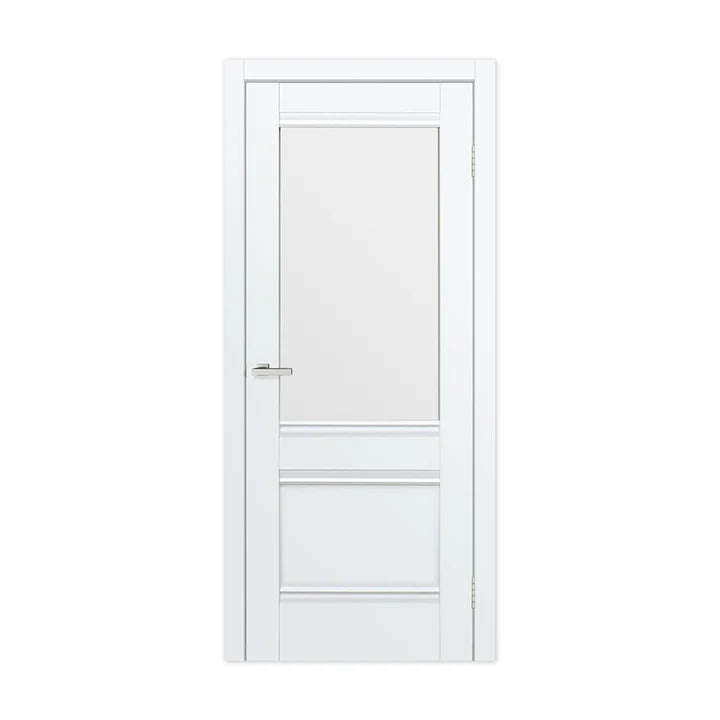 Ușă de interior Valencia white silk mat cu sticlă mată