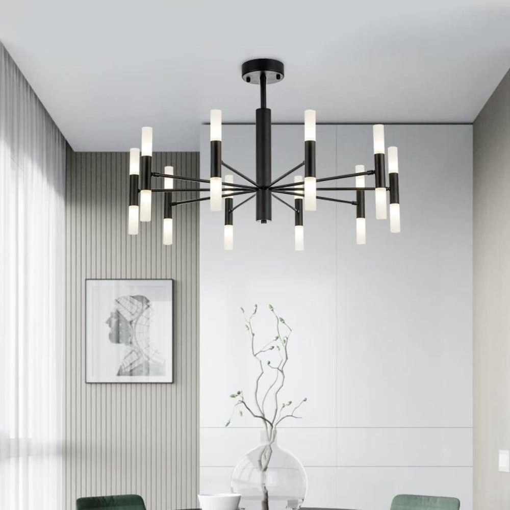 Lustra LED Creative Modern, bec G4, stil minimalist, negru G3870/20 BK