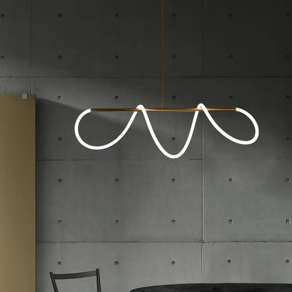 Lustra LED Hanging Light, suspendata,100W, iluminat modern, auriu, 1300mm S5519/1500