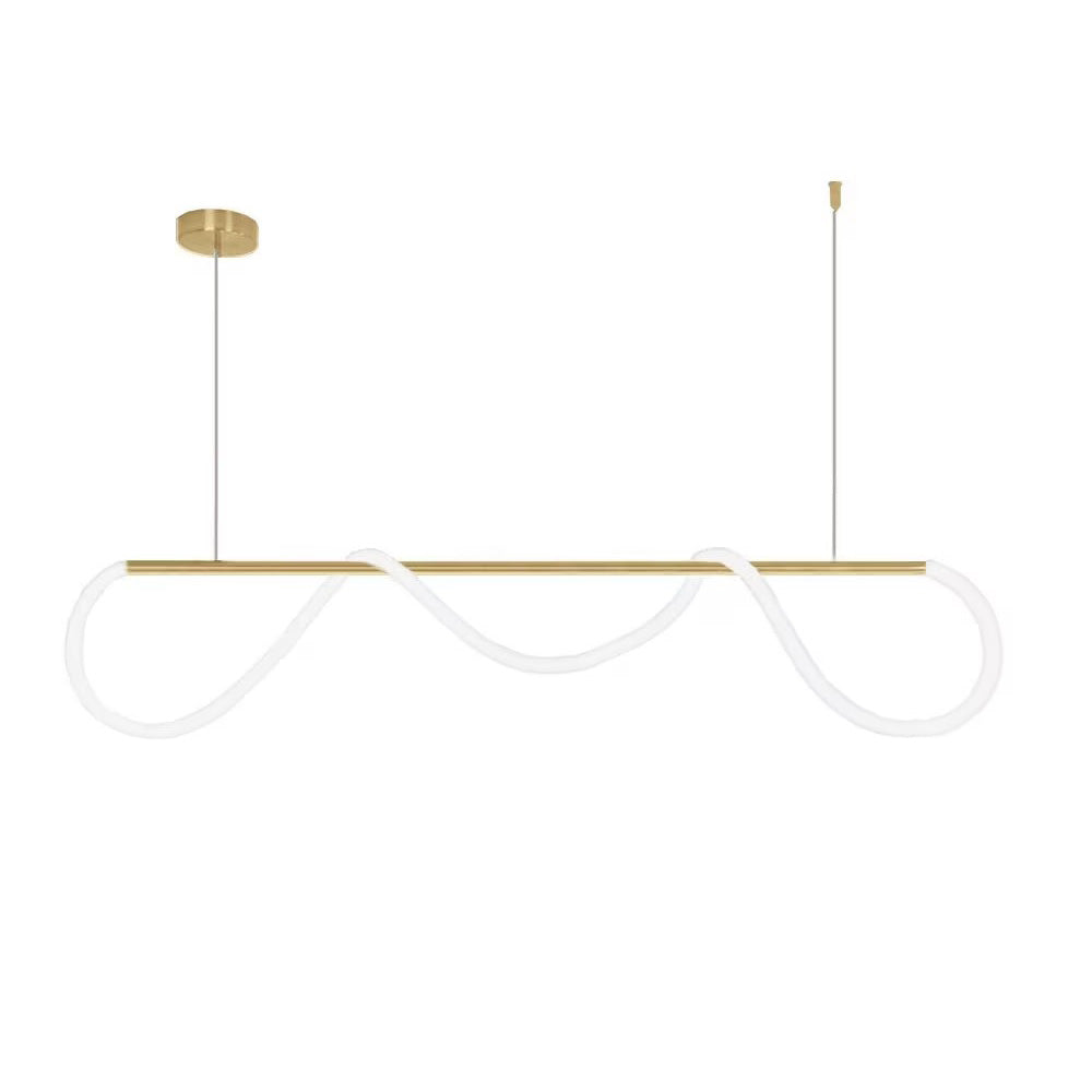 Lustra LED Hanging Light, suspendata,100W, iluminat modern, auriu, 1300mm S5519/1500