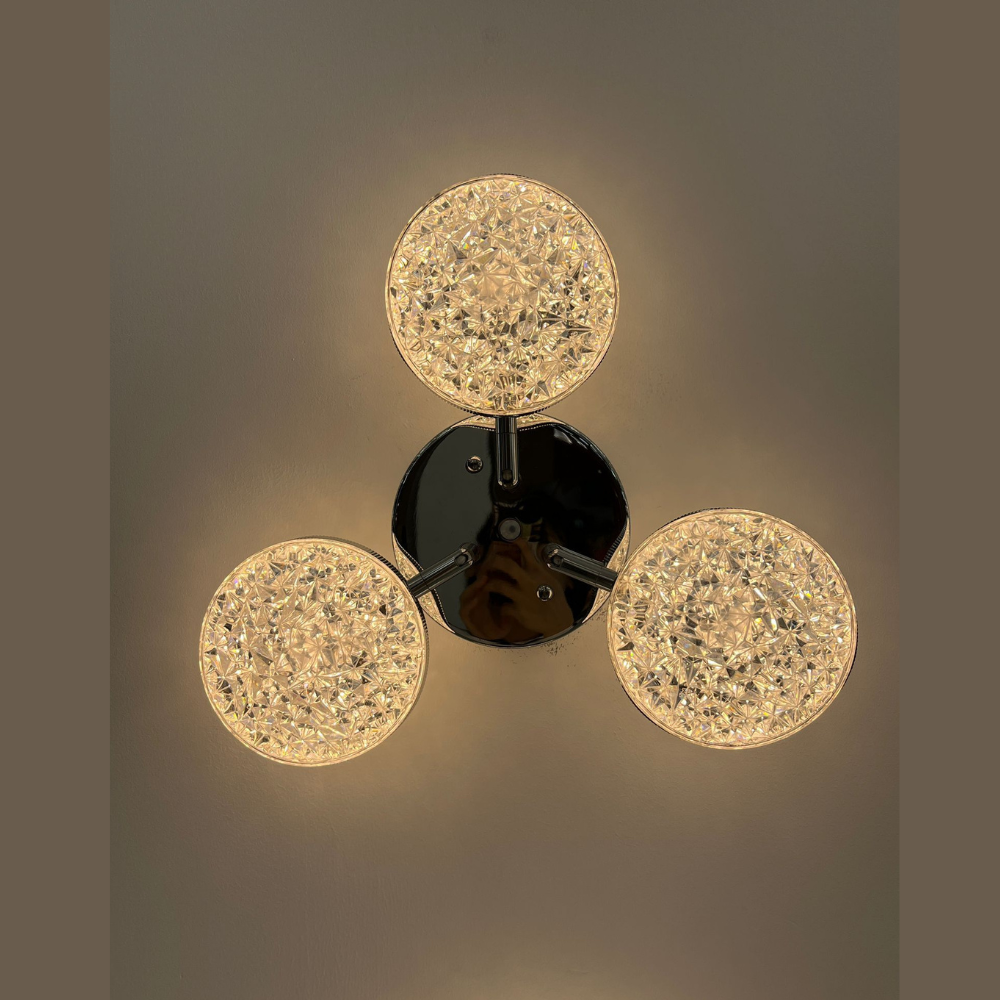 Lustra LED Silver Lightning 3, cu telecomanda, 64W, gri, cu trei tipuri de lumina SE-C1191/3