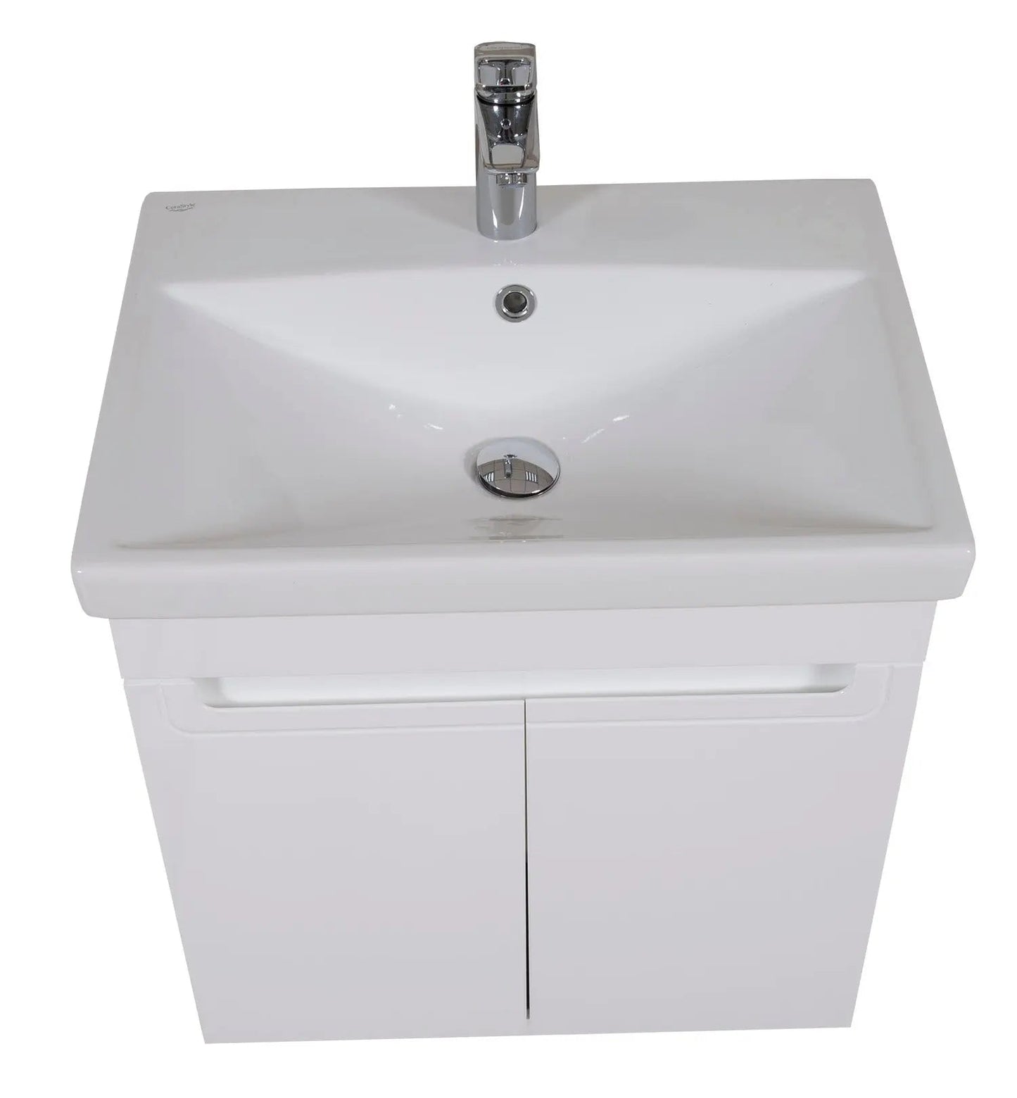 Mobilier de baie suspendat Omega, Alb