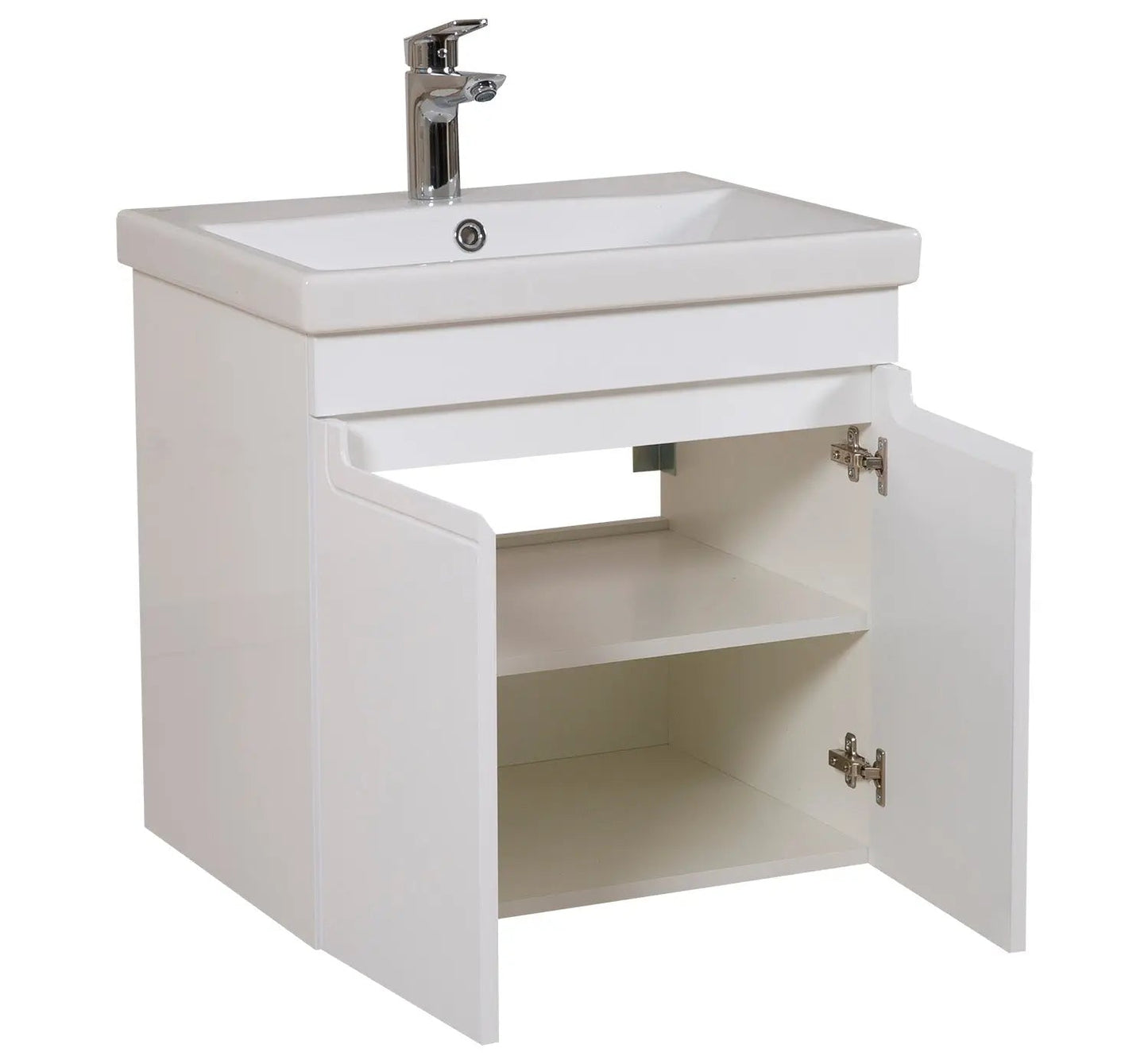 Mobilier de baie suspendat Omega, Alb