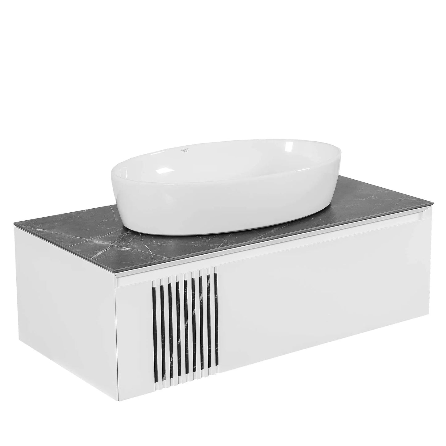Mobilier de baie suspendat Manhattan , Alb