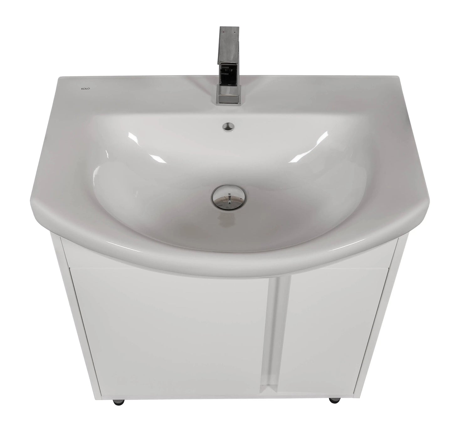 Mobilier de baie pe pardoseală Terra, Alb