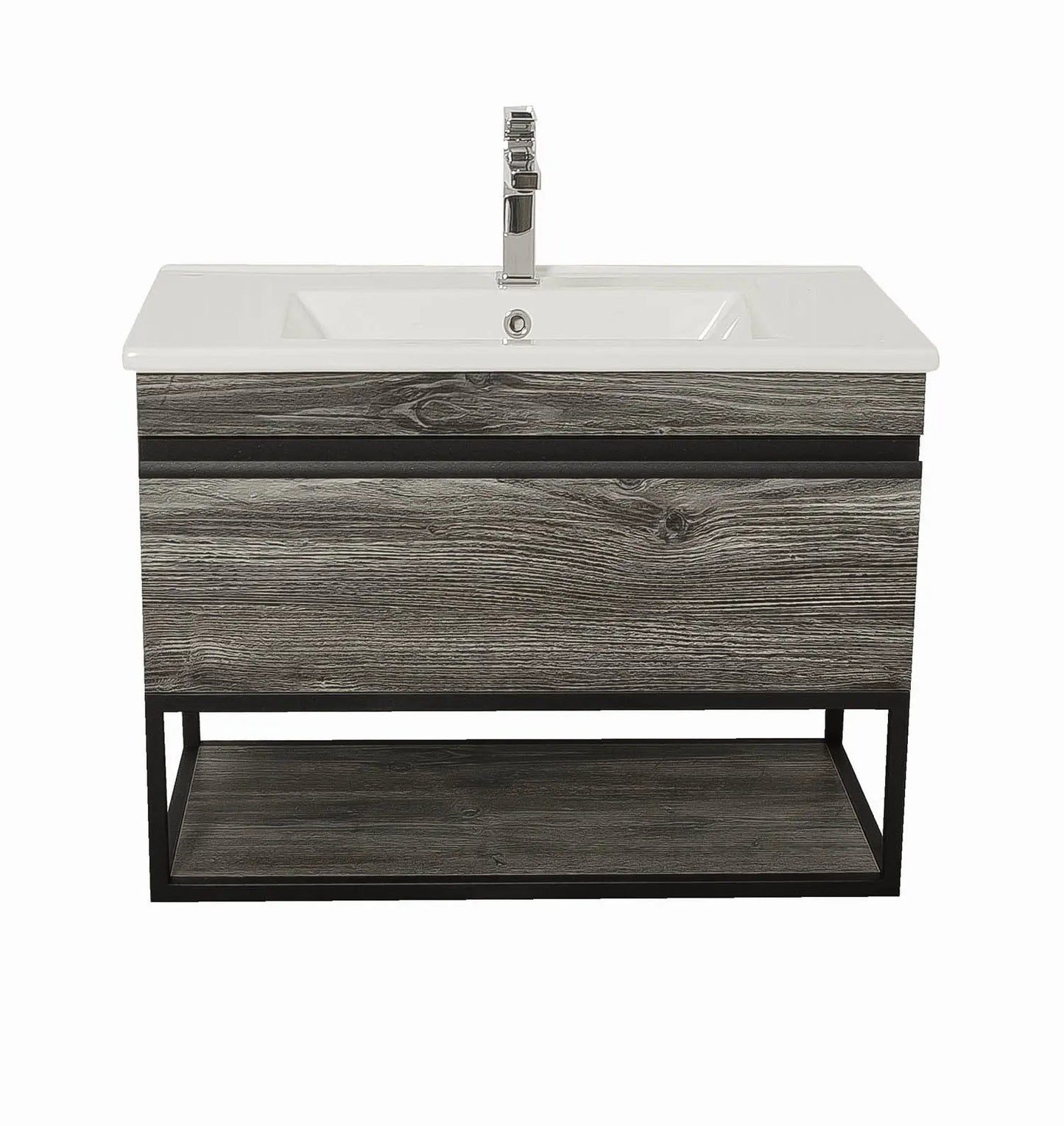 Mobilier de baie suspendat Loft Iron, Oak moras