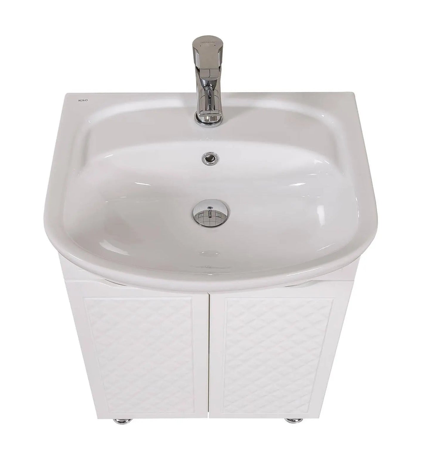 Mobilier de baie pe pardoseală Rodors, Alb