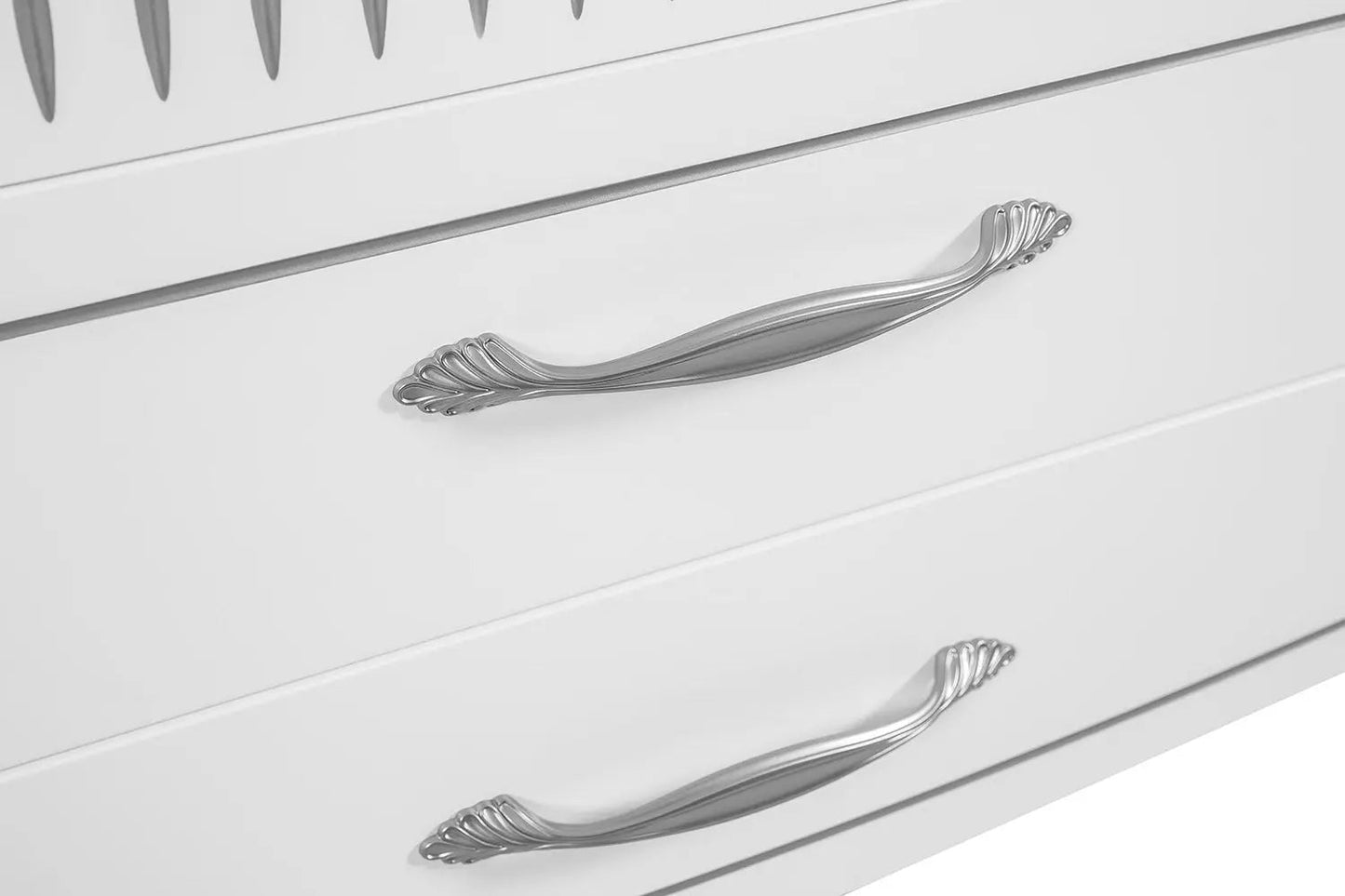 Mobilier de baie pe pardoseală Royal, Alb+argintiu
