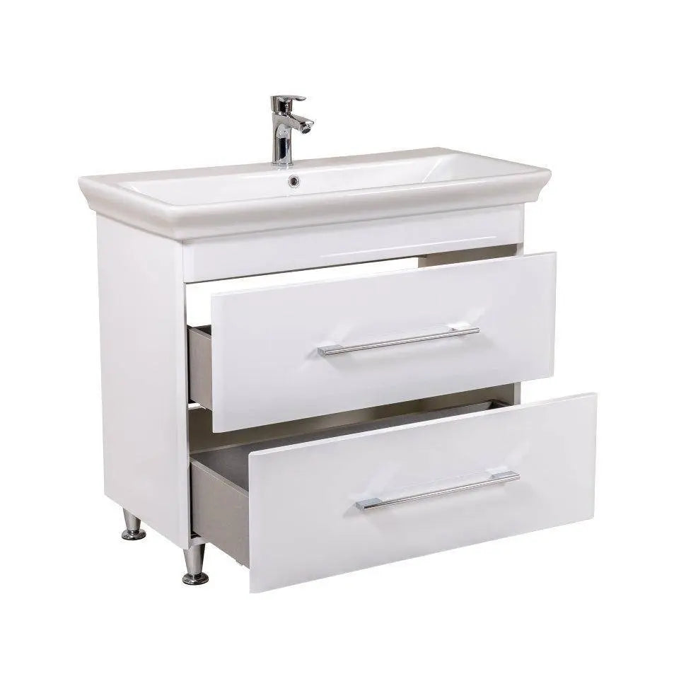 Mobilier de baie pe pardoseală Paola, Alb