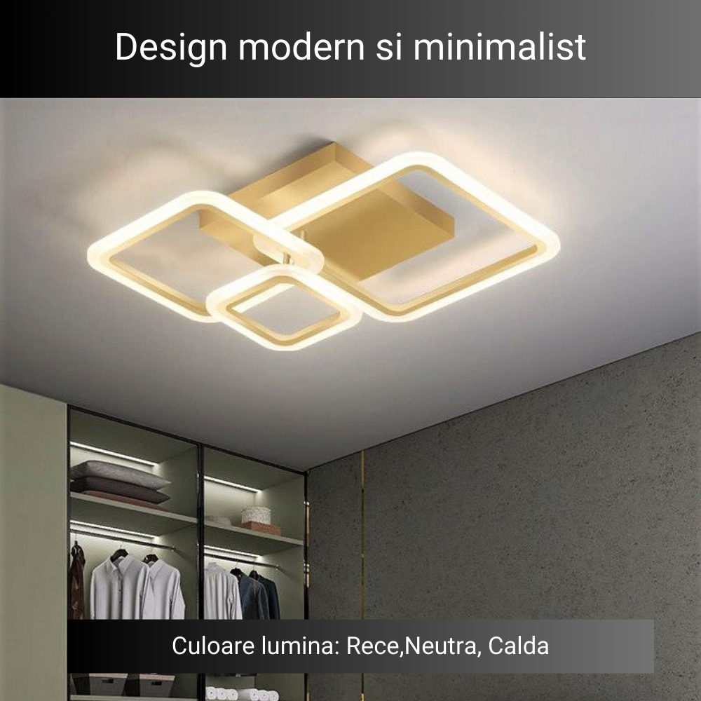 Lustră LED Auriu cu Telecomandă G 3816/3 GD
