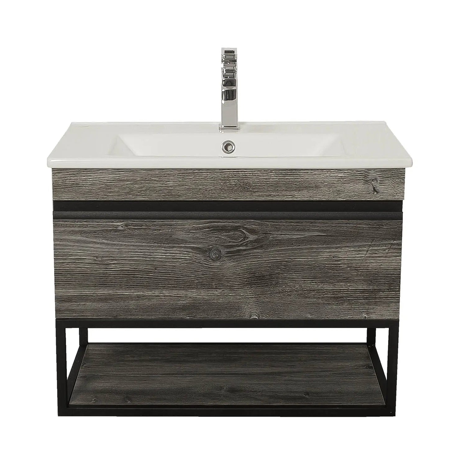 Mobilier de baie suspendat Loft Iron, Oak moras