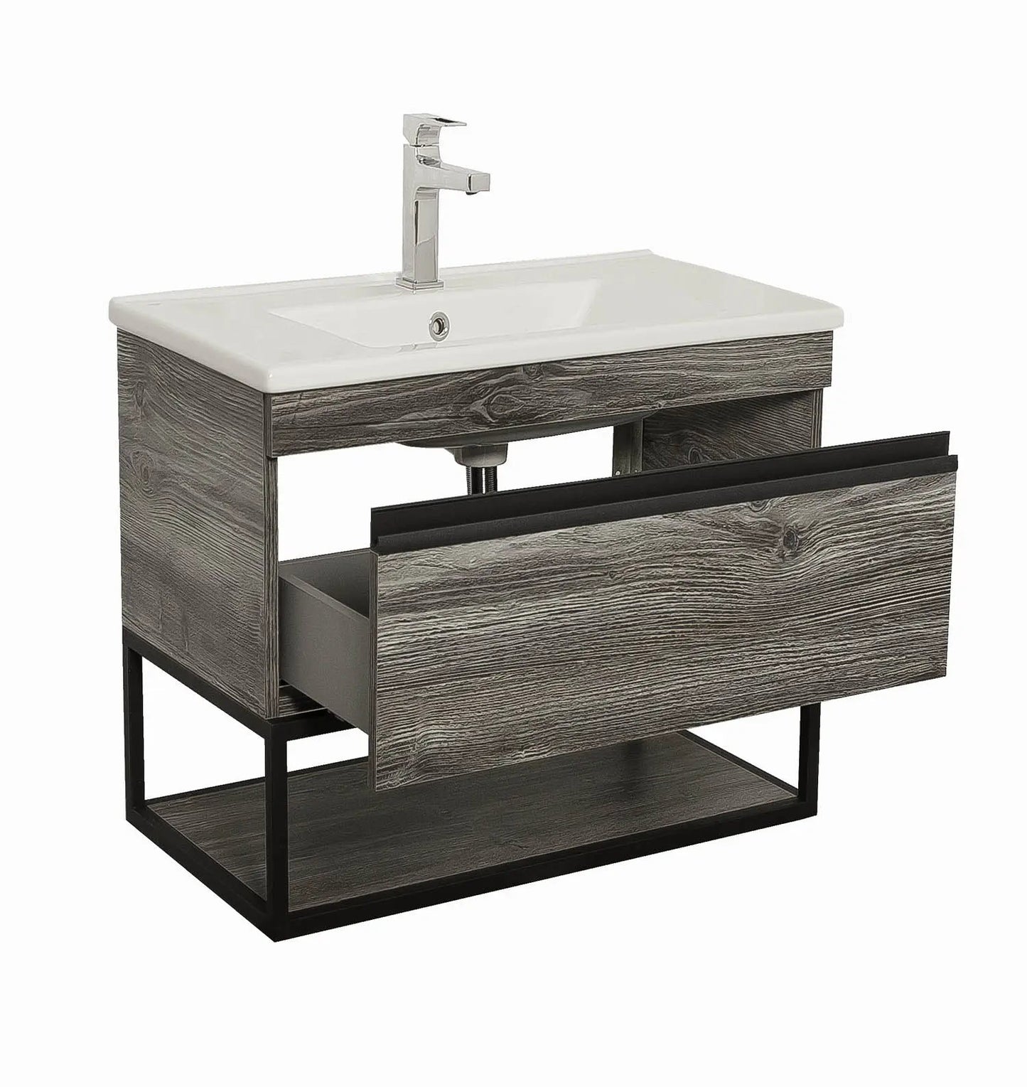 Mobilier de baie suspendat Loft Iron, Oak moras