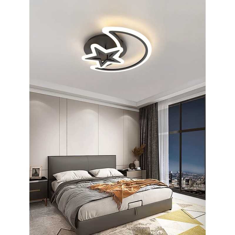 Lustră LED Lună & Stea Neagră G3553 BK
