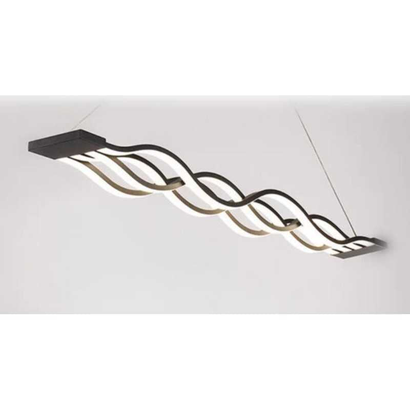 Lustră LED Neagră cu Telecomandă – Eleganță și Iluminare Personalizată G20235 BK