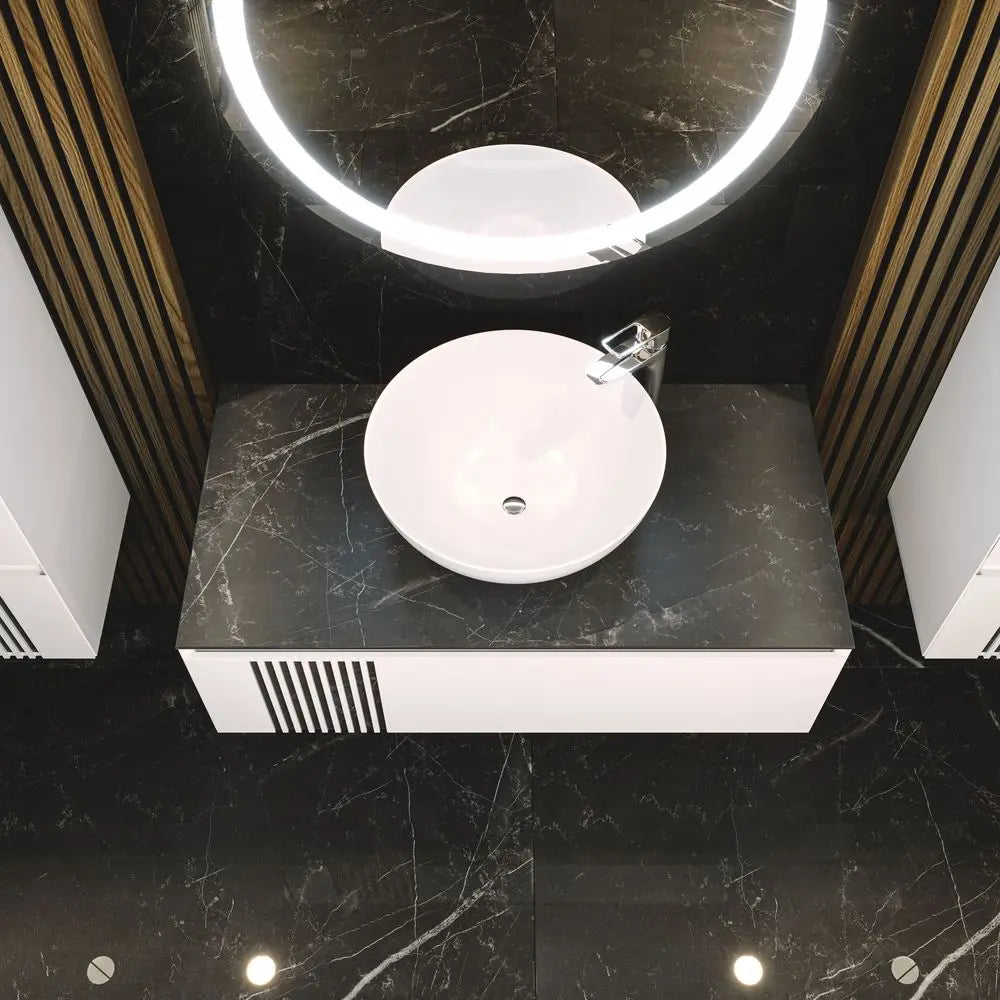 Mobilier de baie suspendat Manhattan (Zero), Alb