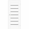 Ușă de interior Deco 10 White silk mat, cu sticlă neagră