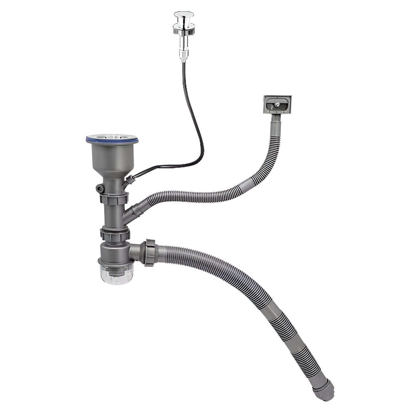 Chiuvetă multifuncțională cu accesorii, HMDF 7546 cu baterie digitală, Gri antracit