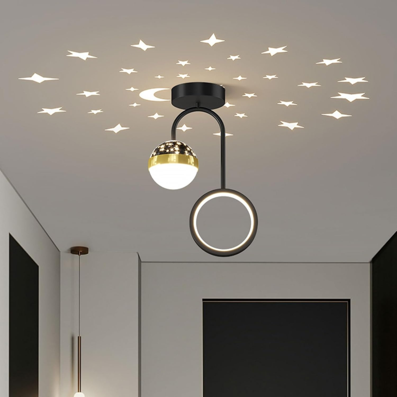 Plafonieră LED Cer Înstelat Negru 9200