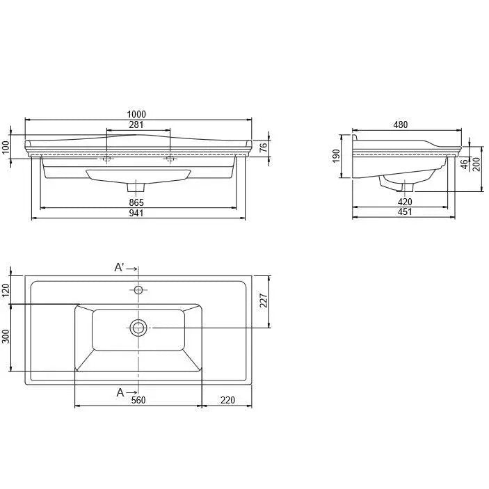 Mobilier de baie pe pardoseală Classic Alb