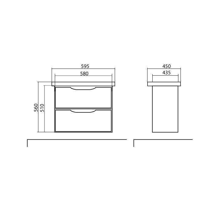 Mobilier de baie suspendat Venice, Alb+Wenge (City)