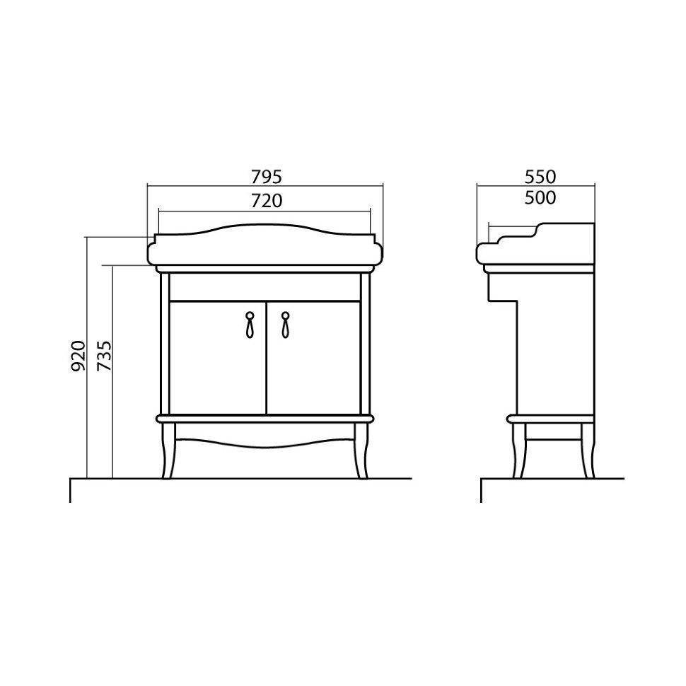 Mobilier de baie pe pardoseală Mikella, Alb+Crom