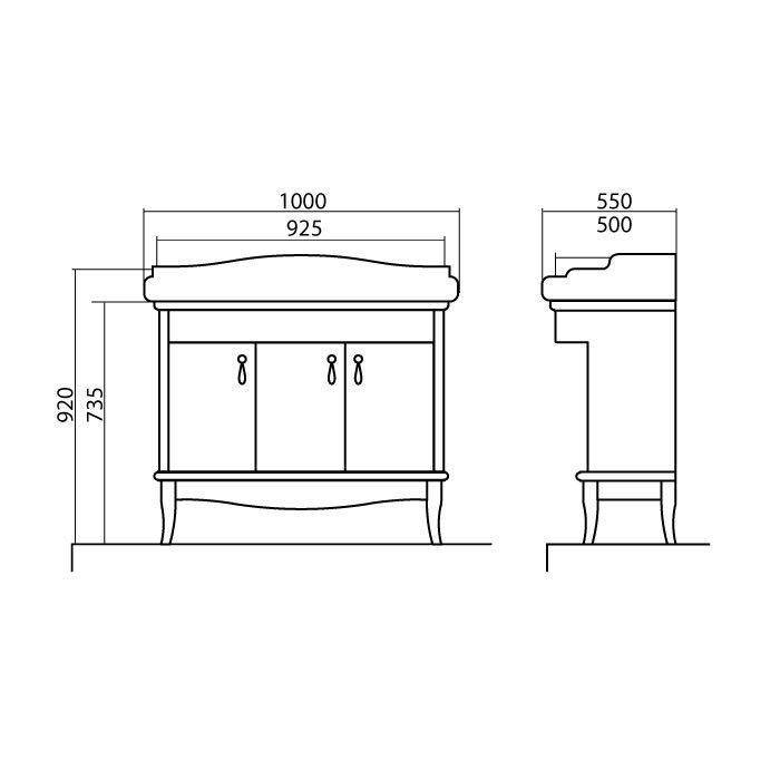 Mobilier de baie pe pardoseală Mikella, Alb+Crom