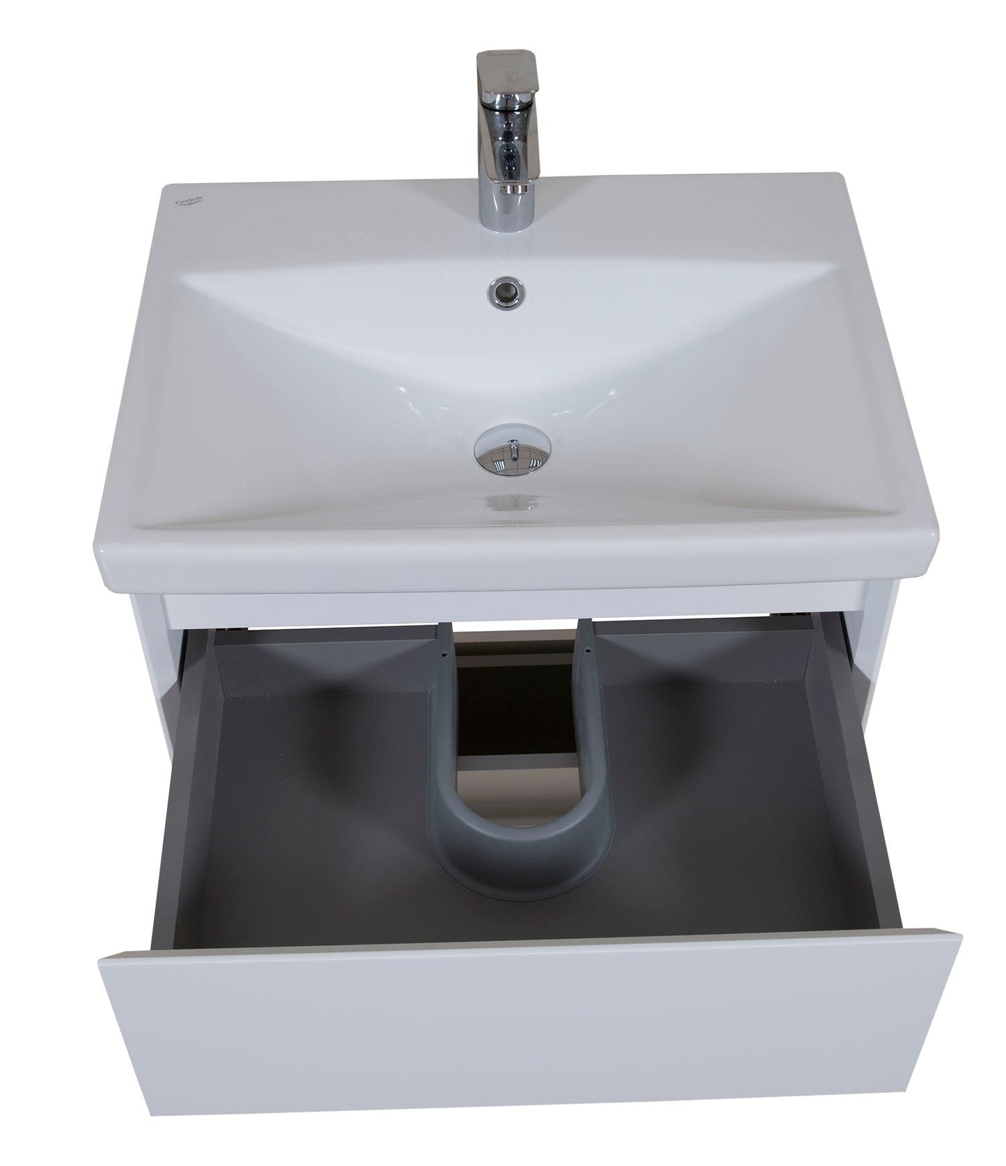 Mobilier de baie pe pardoseala Elite, Alb Mat