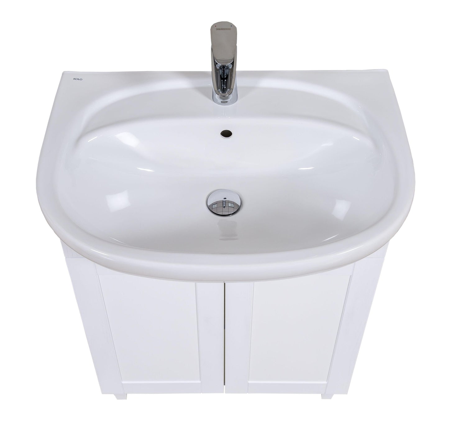 Mobilier de baie pe pardoseală Woodmix, Alb