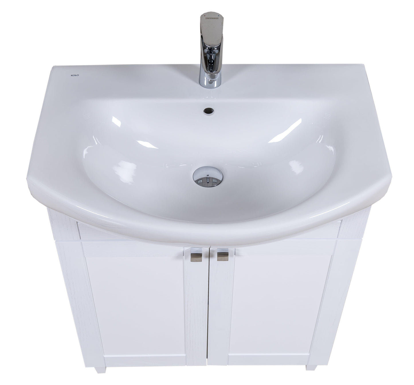 Mobilier de baie pe pardoseală Woodmix, Alb