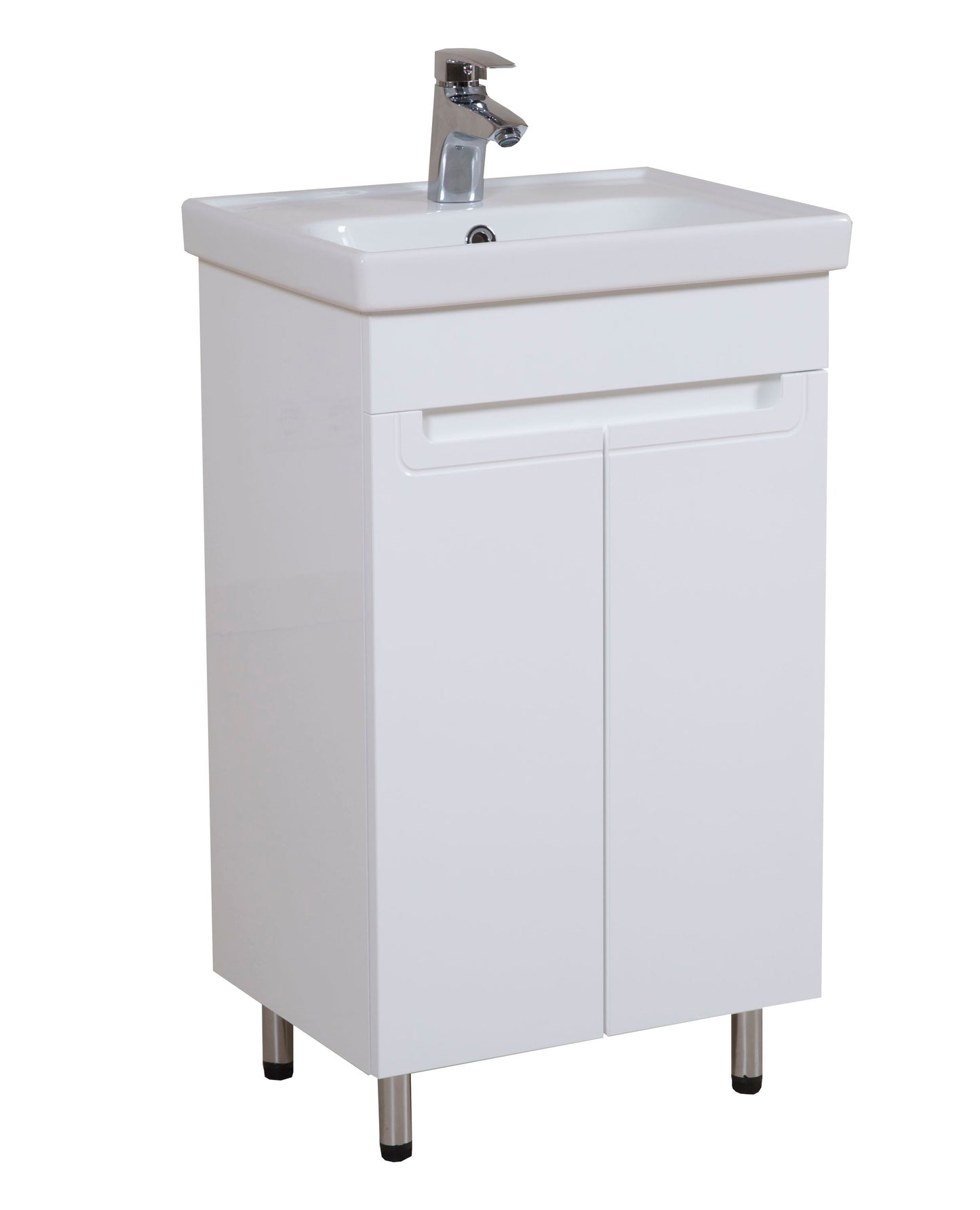 Mobilier de baie pe pardoseală Omega, Alb