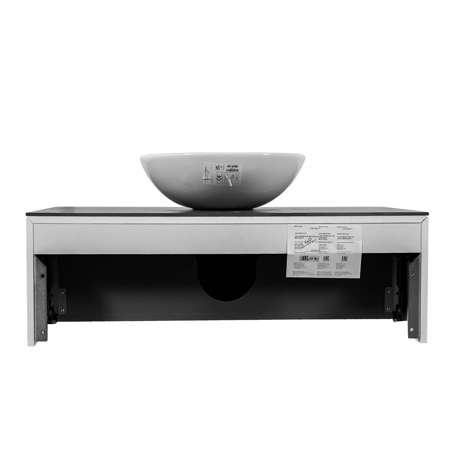 Mobilier de baie suspendat Manhattan (Zero), Alb