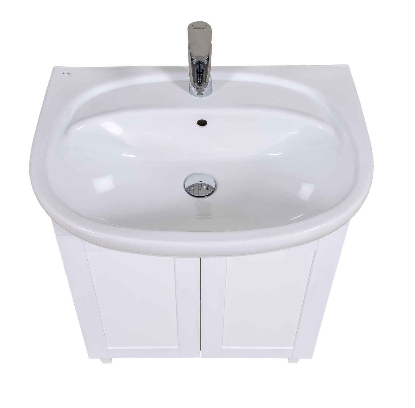 Mobilier de baie pe pardoseală Woodmix, Alb