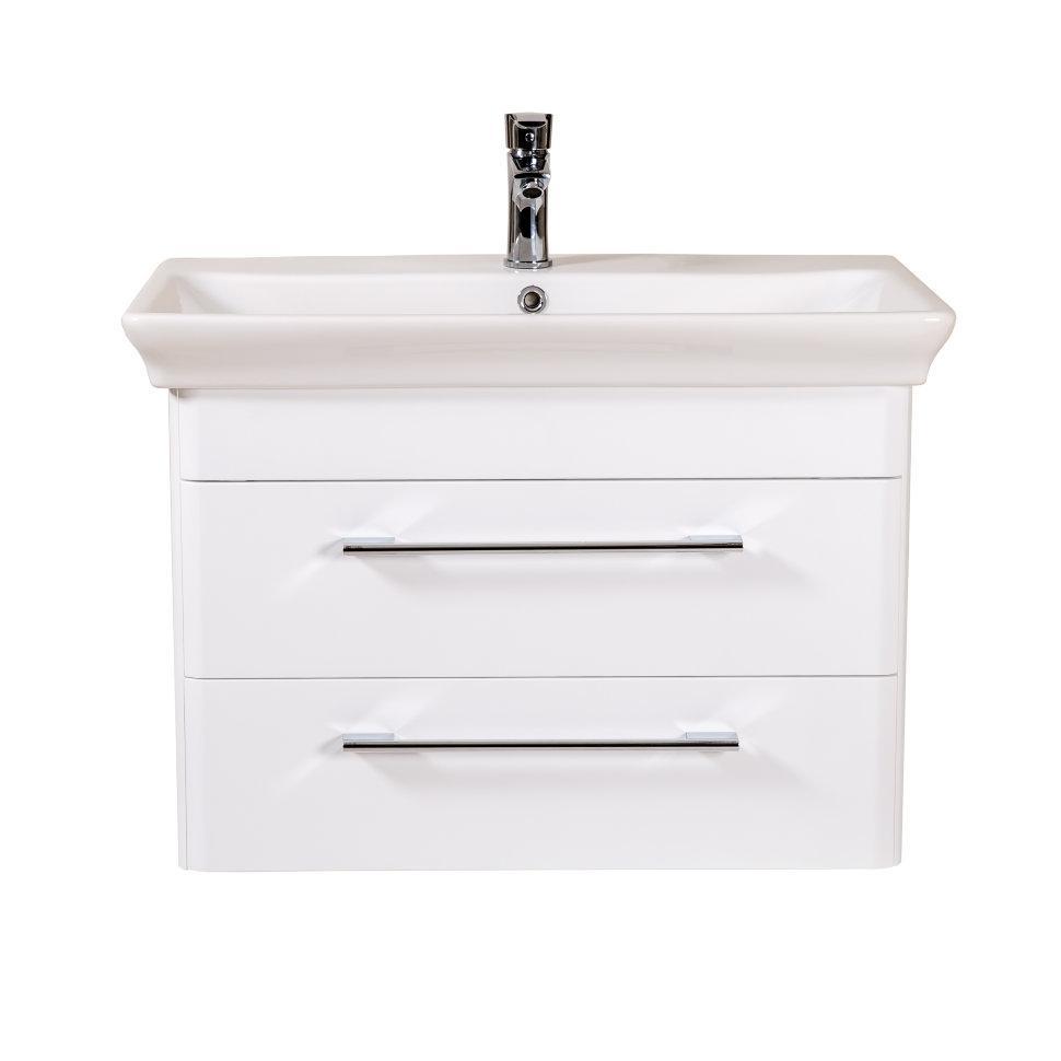 Mobilier de baie suspendat Paola, Alb