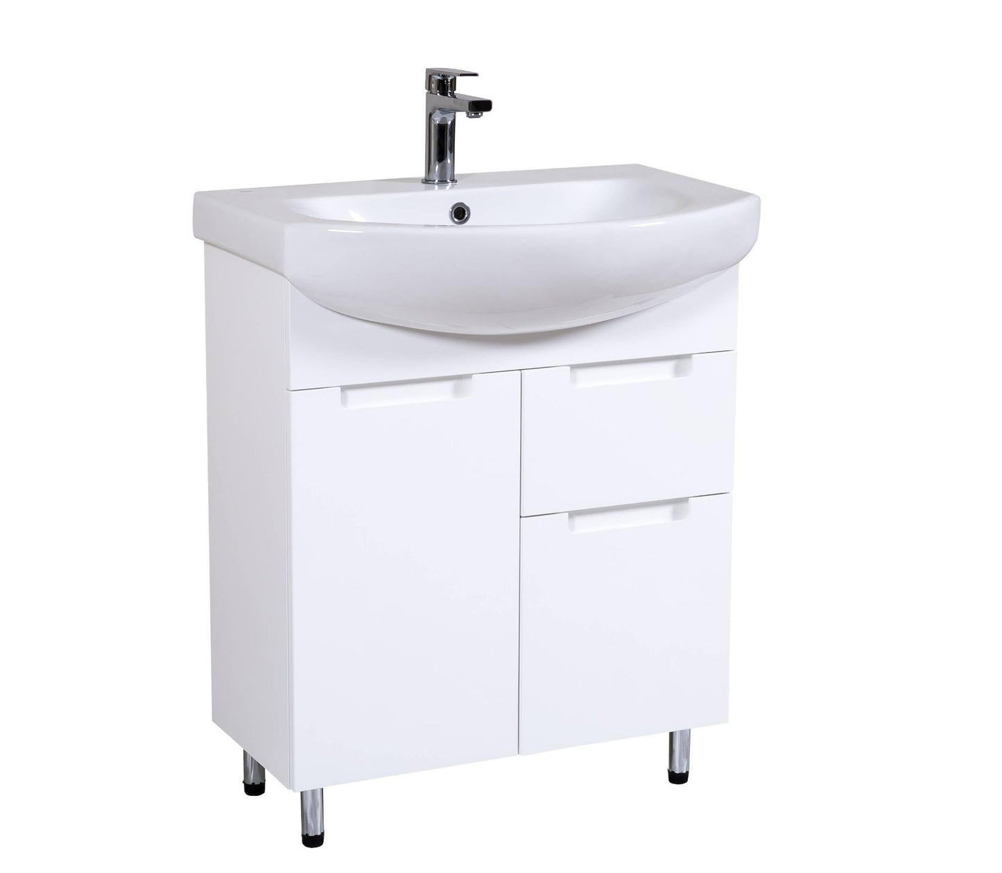 Mobilier de baie pe pardoseală Quadro, Alb