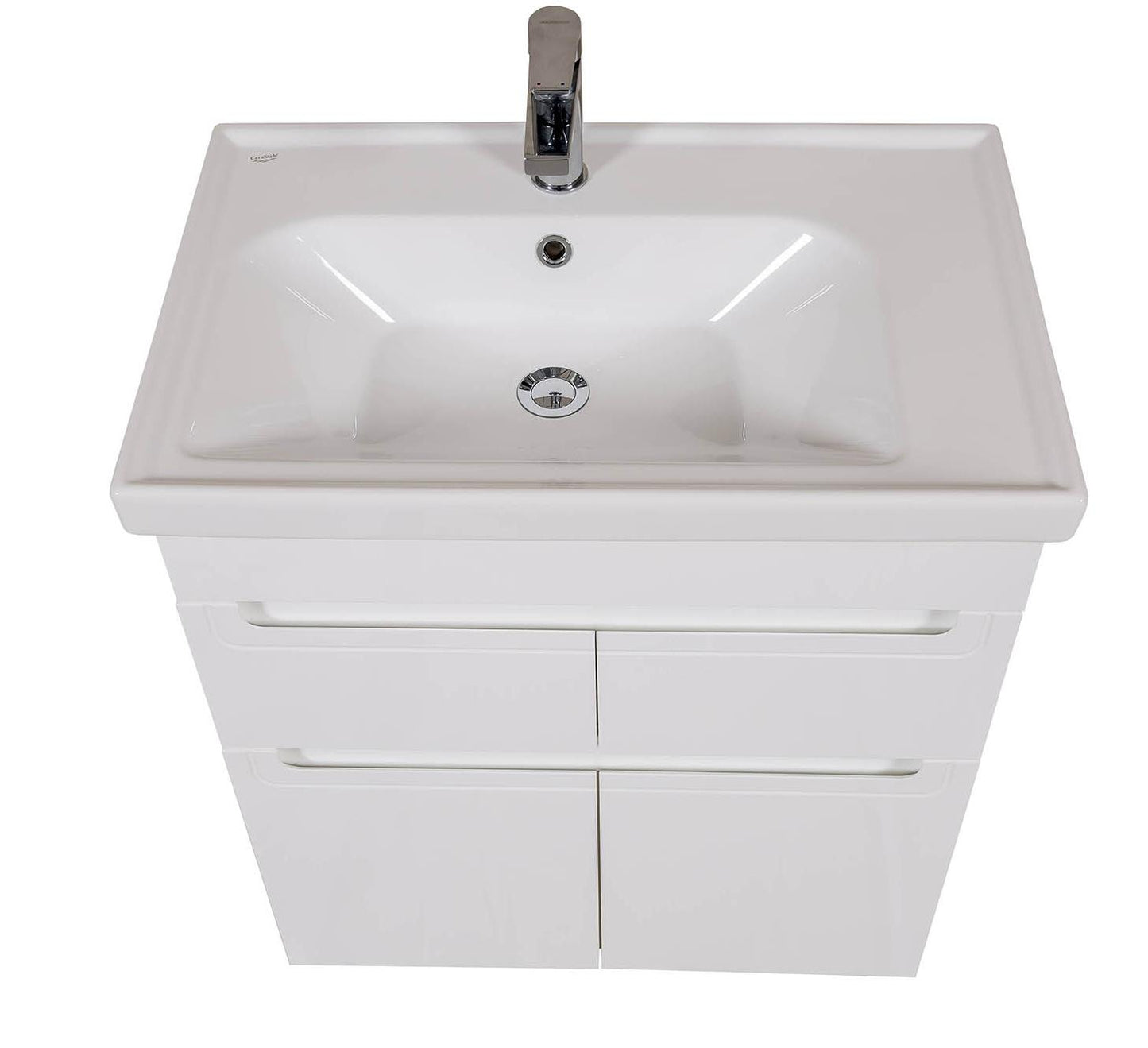 Mobilier de baie pe pardoseală Omega, Alb