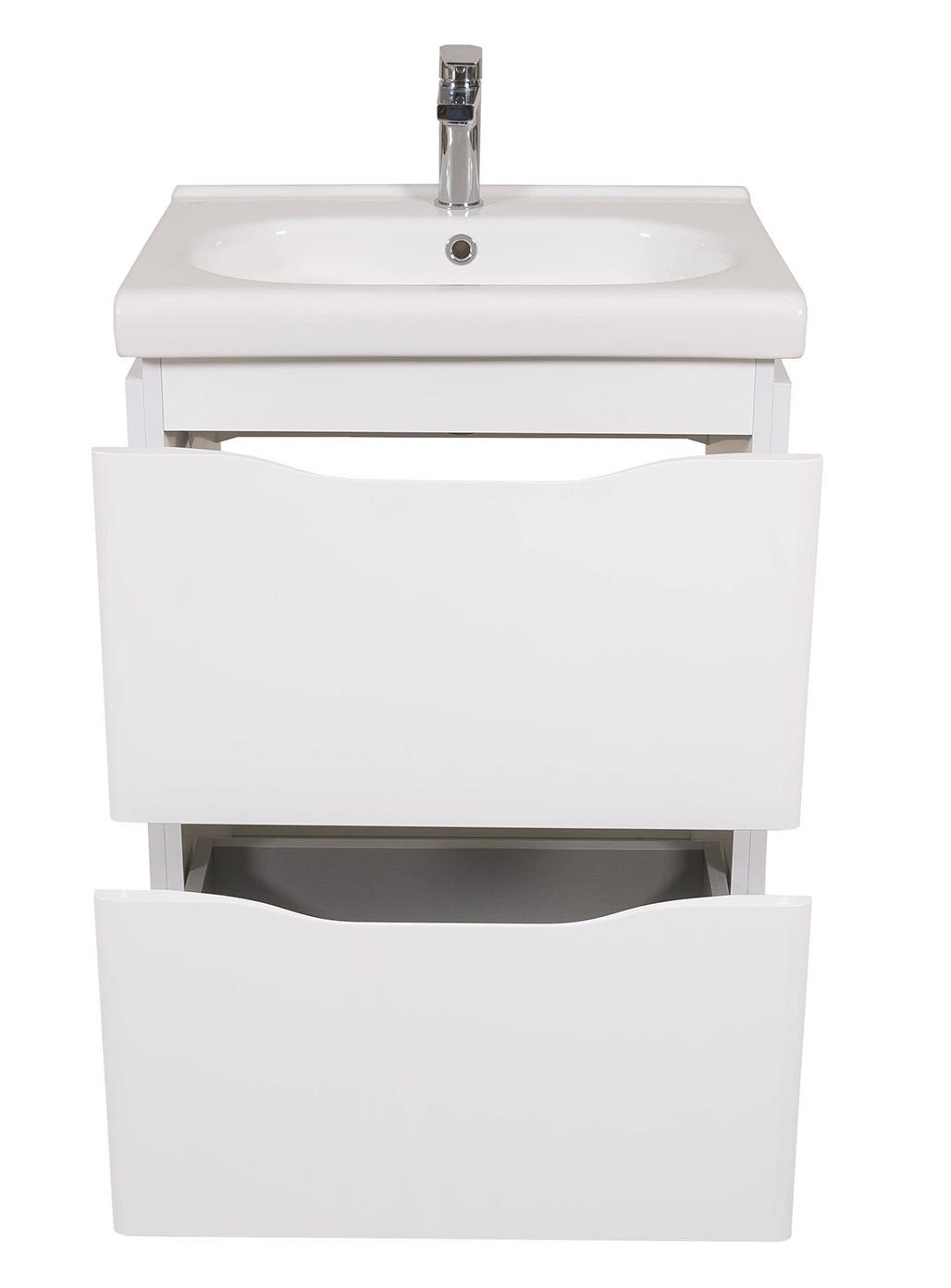 Mobilier de baie pe pardoseală Venice, Alb (City)
